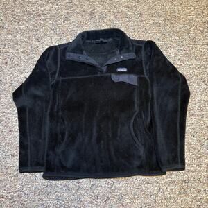 Patagonia Women’s Re-Tool Snap T Fleece Polartec Pullover Jacket Sz M Black